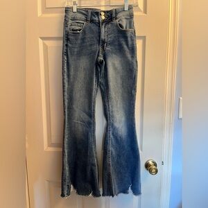 MJeans by Maurices Medium Blue Flare Jeans 2 Short